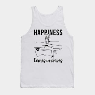 Surfer Girl Happiness comes in waves Tank Top